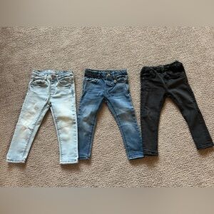 Kids Denim Jeans Set - Light Blue, Blue, and Black